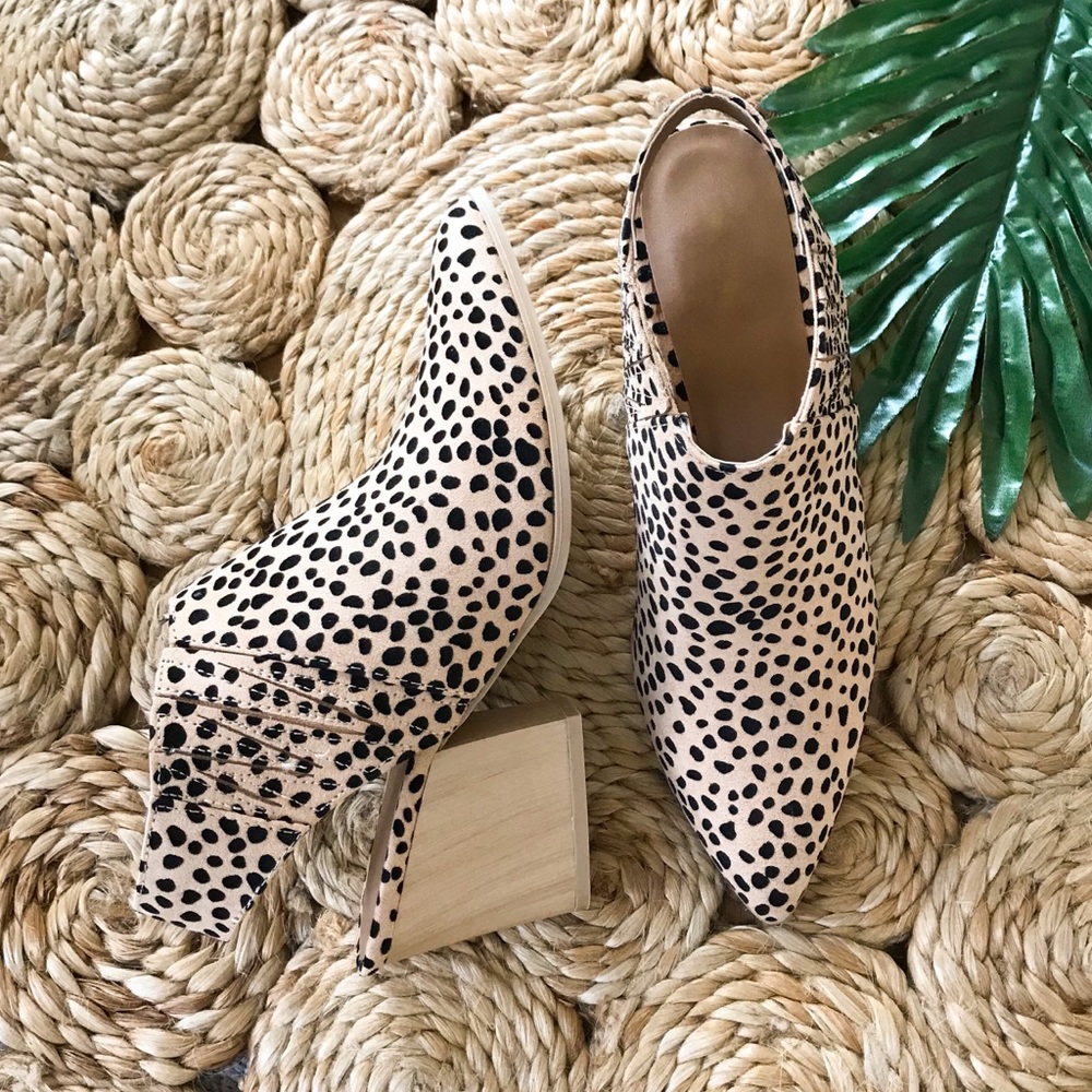 /ALYSE/ 5⭐️ Cheetah Slingback Cutout Booties - Picture 2 of 8